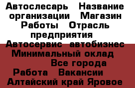 Автослесарь › Название организации ­ Магазин Работы › Отрасль предприятия ­ Автосервис, автобизнес › Минимальный оклад ­ 45 000 - Все города Работа » Вакансии   . Алтайский край,Яровое г.